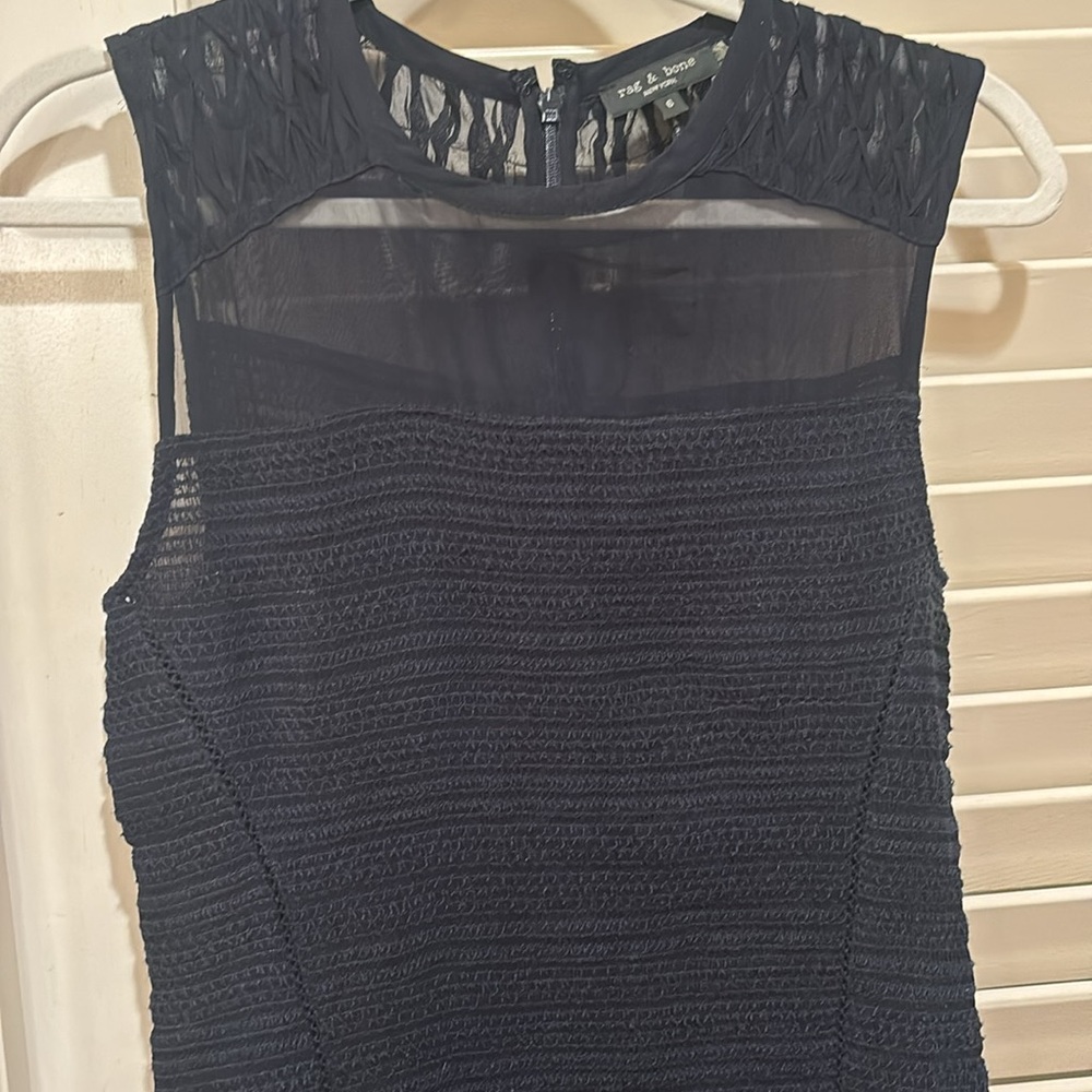 Rag N Bone Fitted, Knitted Navy Blue